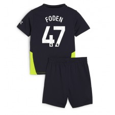 Manchester City Phil Foden #47 Bortedraktsett Barn 2024-25 Kortermet (+ korte bukser)